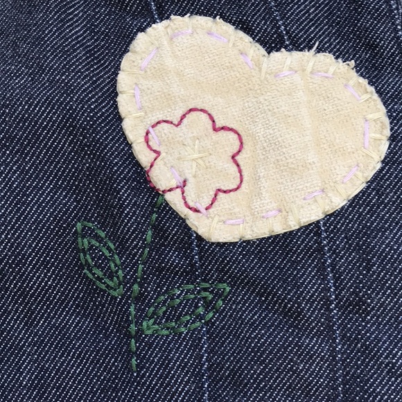 Toddler Girls Embellished Pageboy Denim Hat. - Picture 2 of 11